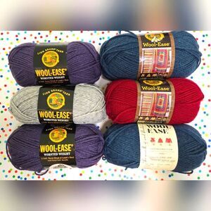 Lion Brand Wool-Ease Yarn Bundle 6 Skeins